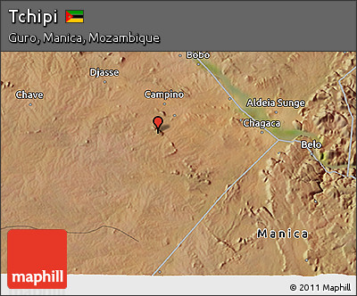 Satellite 3D Map of Tchipi