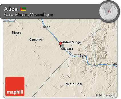 Shaded Relief 3D Map of Alize