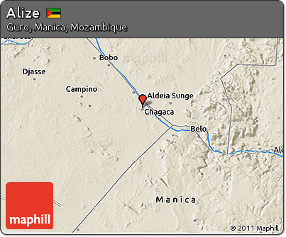 Shaded Relief 3D Map of Alize