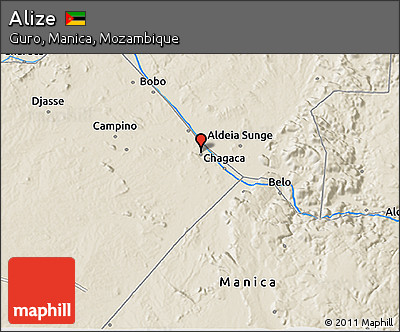 Shaded Relief 3D Map of Alize