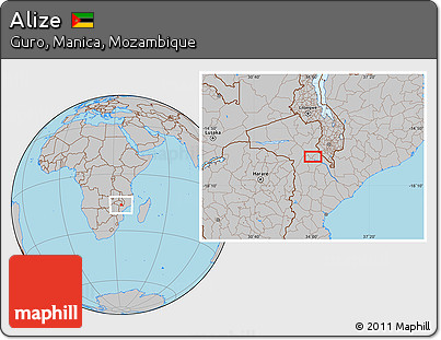 Gray Location Map of Alize