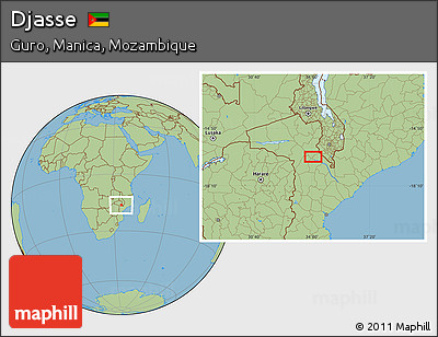 Savanna Style Location Map of Djasse