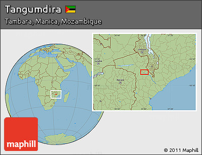 Savanna Style Location Map of Tangumdira