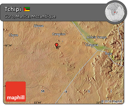 Satellite Map of Tchipi