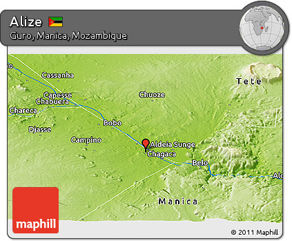 Physical Panoramic Map of Alize