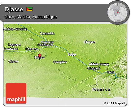 Physical Panoramic Map of Djasse