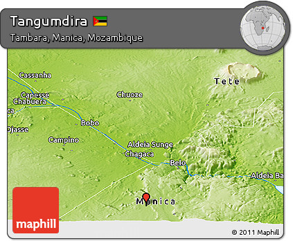 Physical Panoramic Map of Tangumdira