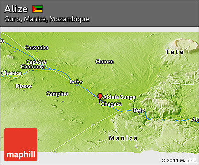 Physical Panoramic Map of Alize