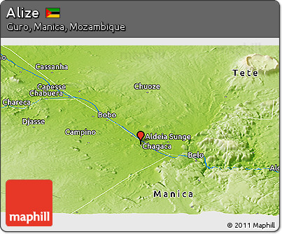 Physical Panoramic Map of Alize