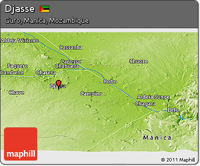 Physical Panoramic Map of Djasse