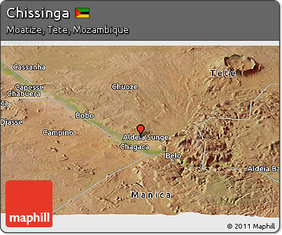 Satellite Panoramic Map of Chissinga