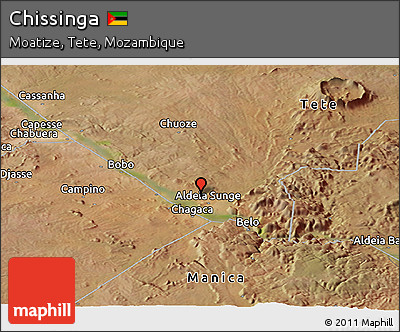Satellite Panoramic Map of Chissinga