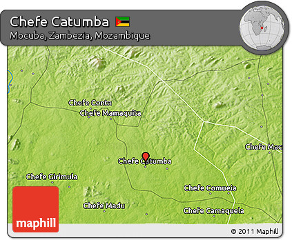 Physical 3D Map of Chefe Catumba