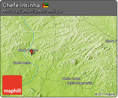 Physical 3D Map of Chefe Intinha