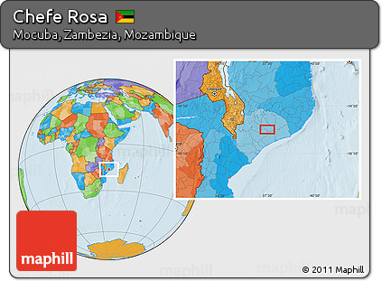 Political Location Map of Chefe Rosa