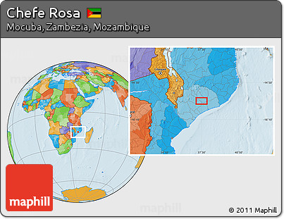 Political Location Map of Chefe Rosa