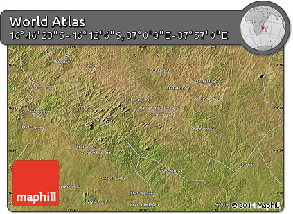Satellite Map of the Area around 16° 29' 14" S, 37° 28' 30" E