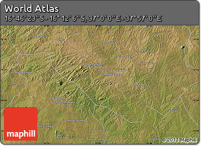 Satellite Map of the Area around 16° 29' 14" S, 37° 28' 30" E