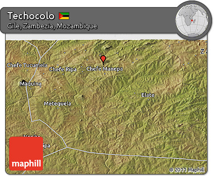 Satellite 3D Map of Techocolo