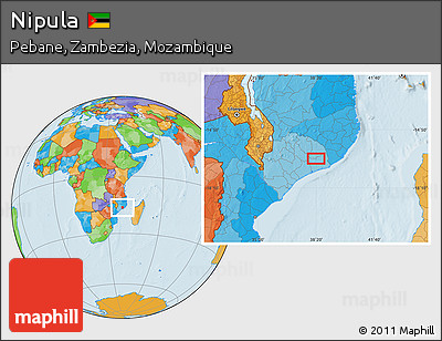 Political Location Map of Nipula