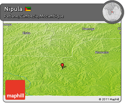 Physical Panoramic Map of Nipula