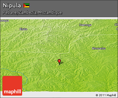 Physical Panoramic Map of Nipula