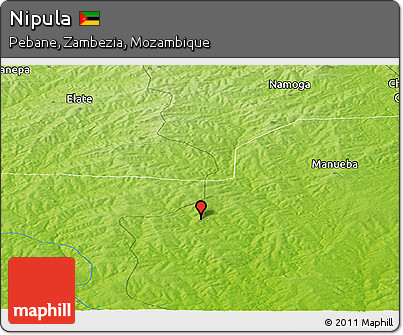 Physical Panoramic Map of Nipula