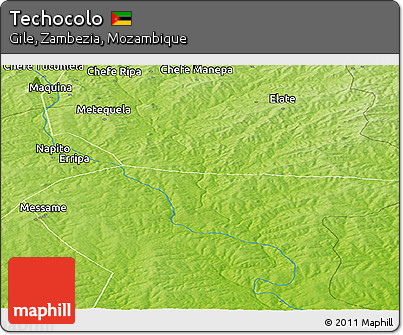Physical Panoramic Map of Techocolo