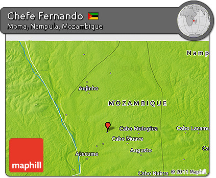 Physical 3D Map of Chefe Fernando