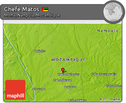 Physical 3D Map of Chefe Matos