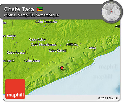 Physical 3D Map of Chefe Taca