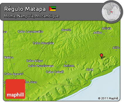Physical 3D Map of Régulo Matapa