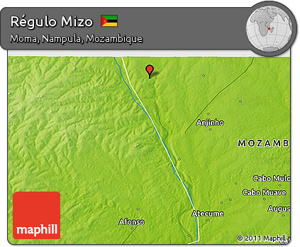 Physical 3D Map of Régulo Mizo