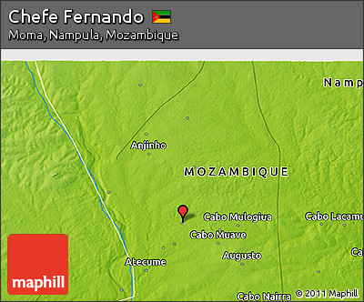 Physical 3D Map of Chefe Fernando