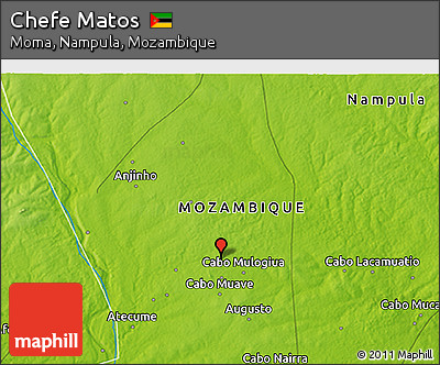 Physical 3D Map of Chefe Matos