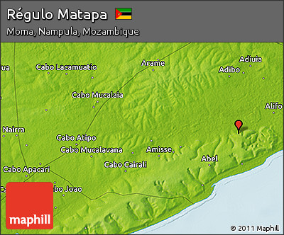 Physical 3D Map of Régulo Matapa