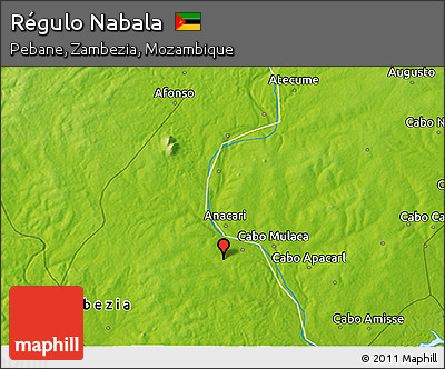 Physical 3D Map of Régulo Nabala