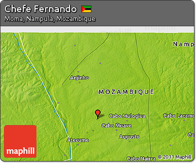 Physical 3D Map of Chefe Fernando