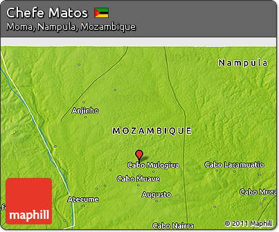 Physical 3D Map of Chefe Matos