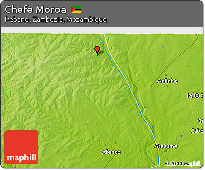 Physical 3D Map of Chefe Moroa
