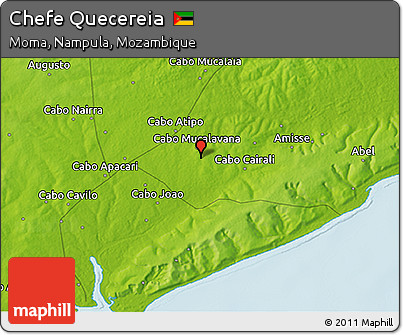 Physical 3D Map of Chefe Quecereia