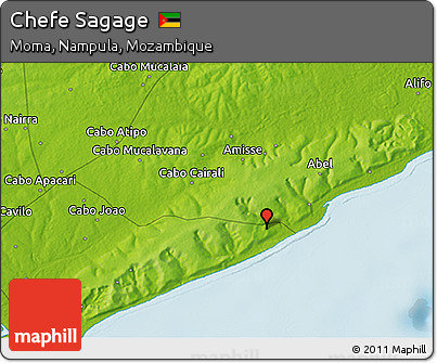 Physical 3D Map of Chefe Sagage