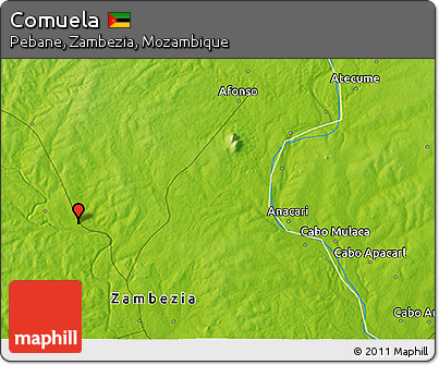 Physical 3D Map of Comuela