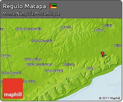 Physical 3D Map of Régulo Matapa