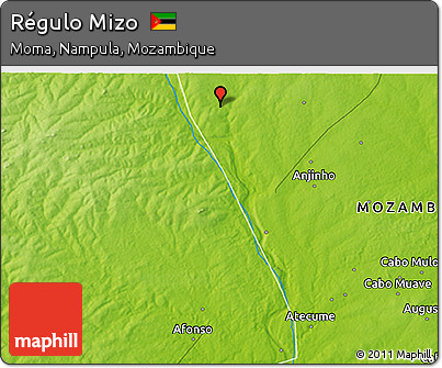Physical 3D Map of Régulo Mizo