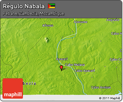 Physical 3D Map of Régulo Nabala
