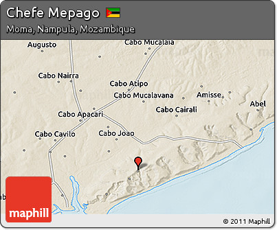 Shaded Relief 3D Map of Chefe Mepago