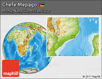 Physical Location Map of Chefe Mepago