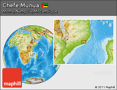 Physical Location Map of Chefe Munua