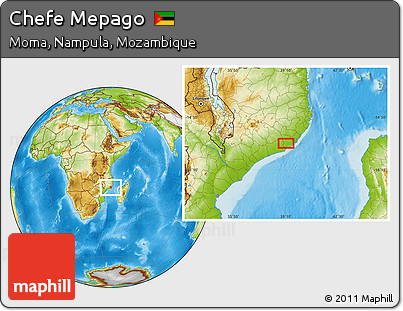 Physical Location Map of Chefe Mepago